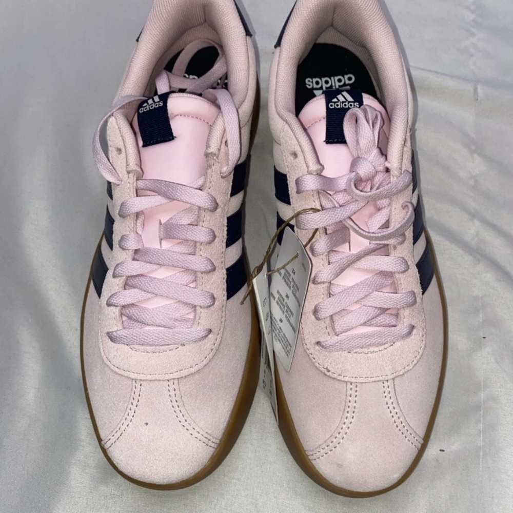 Adidas Court 3.0 Pink and Blue Women's Athletic Shoes - Picture 6 of 9